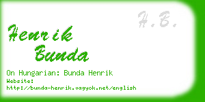 henrik bunda business card